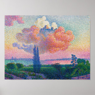 Rosa Cloud, målare av Henri-Edmond Kor Poster