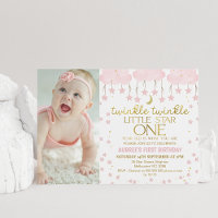 Rosa Cloud Twinkle Twinkle Star Photo 1st Birthday
