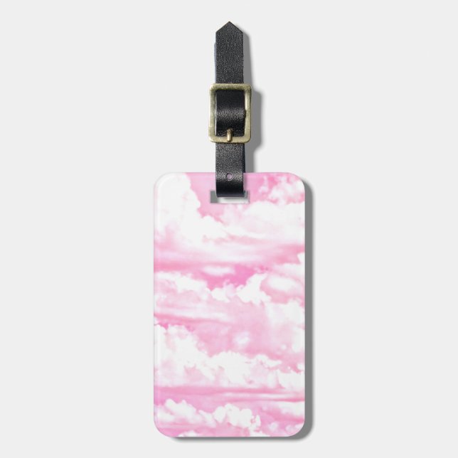 Rosa Clouds Mode-bakgrund Bagagebricka (Vertikal Framsida)
