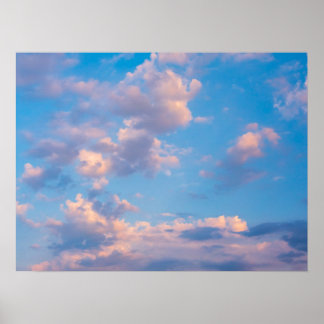 Rosa Clouds - Rimini, Italien Poster