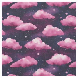 Rosa Clouds & Stars på Mörkens Lila Tyg