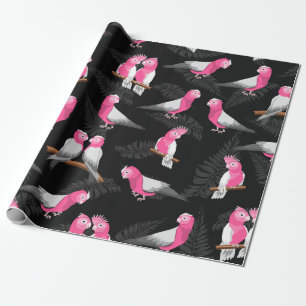 Rosa cockatoos (mönster) presentpapper