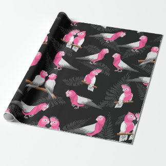 Rosa cockatoos (mönster) presentpapper