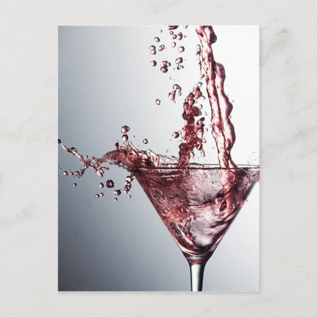 Rosa Cocktail 3 Vykort (Framsida)