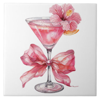 Rosa Cocktail Charm Kakelplatta