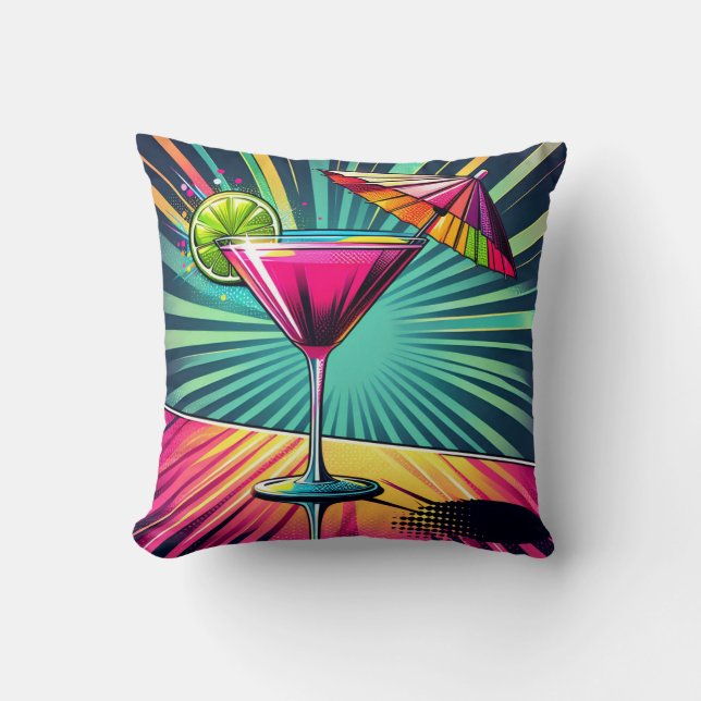 Rosa cocktail kastkudde kudde (Framsida)
