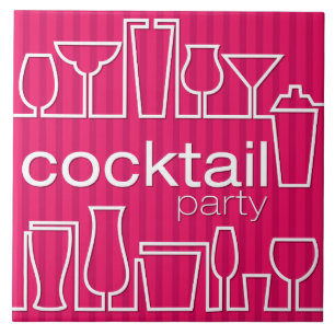 Rosa cocktail party kakelplatta