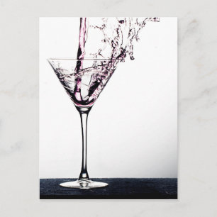 Rosa Cocktail Vykort