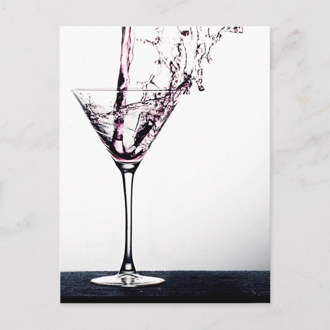 Rosa Cocktail Vykort (Framsida)