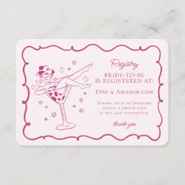 Rosa Cocktails and Cowtjejer Rodeo Registry Tilläggskort