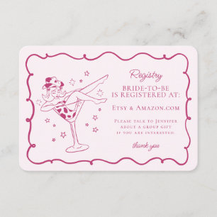 Rosa Cocktails and Cowtjejer Rodeo Registry Tilläggskort
