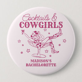 Rosa Cocktails och Cowgirl Bachelorette Favors Knapp