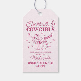 Rosa Cocktails och Cowtjejer Rodeo Bachelorette Presentetikett