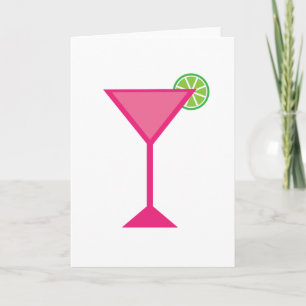 Rosa coctail med limefrukt kort