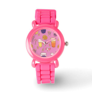 Rosa coctailklocka armbandsur