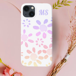 Rosa Colorful Daisy Flowers Watercolor Girly