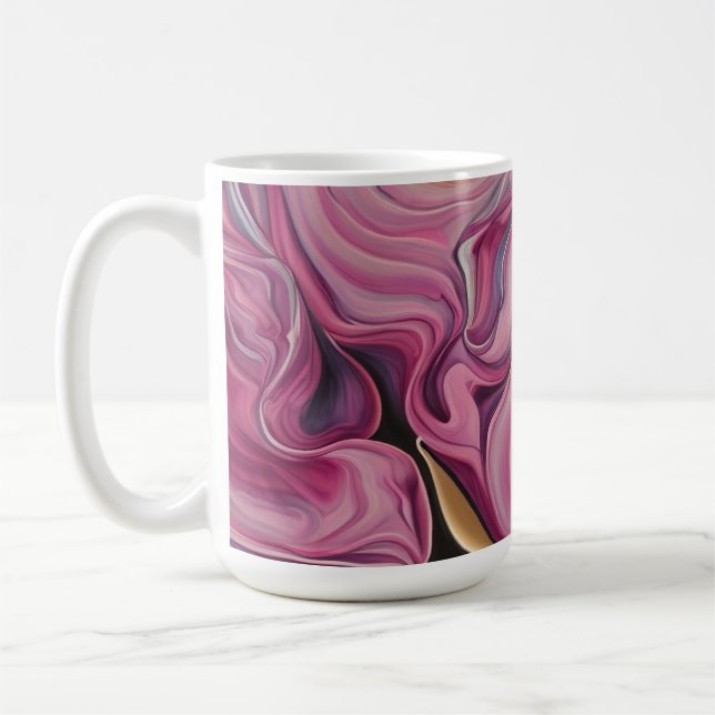 Rosa Colorful Swirls Mugg (Vänster)
