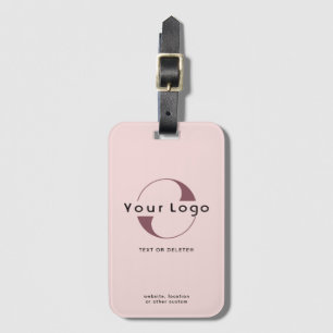 rosa Company logotyp Business Läderband Bagagebricka