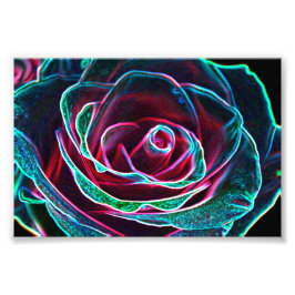 Rosa con efecto abstracto fototryck