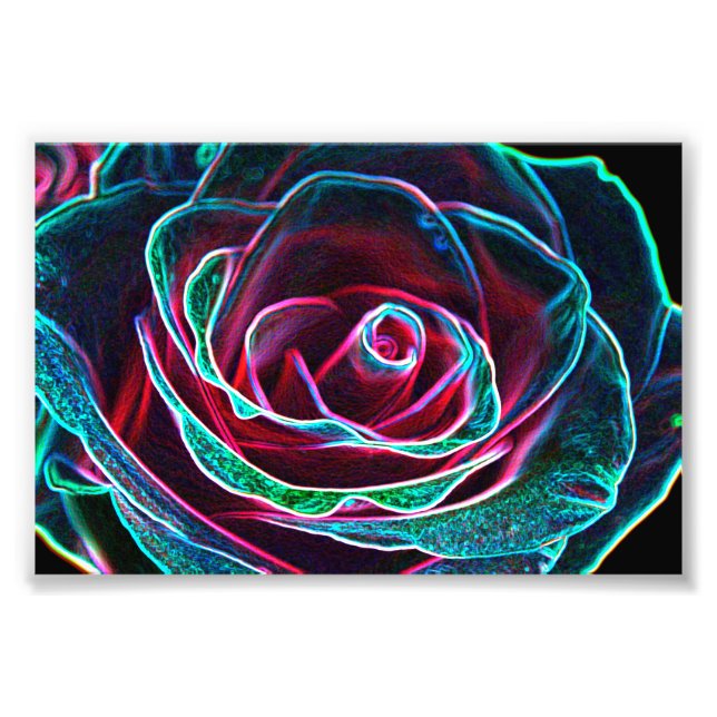 Rosa con efecto abstracto fototryck (Framsidan)