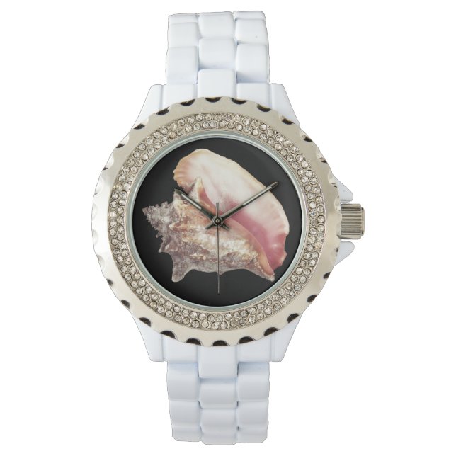 Rosa Conch Snäcka Womans Watch Armbandsur (Framsida)
