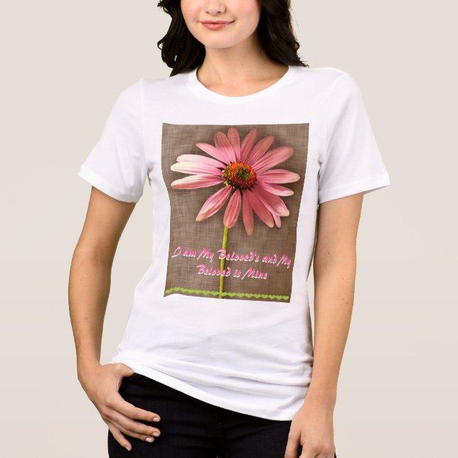 Rosa Cone Flower - jag är min nära och kära T-shirt (Framsida)