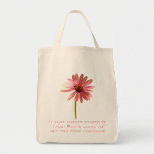 Rosa Cone Flower om blomman börjar bleka Tygkasse