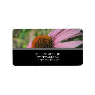 Rosa Coneflowers Adressetiketter