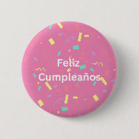 Rosa Confetti Background Feliz Cumpleaños