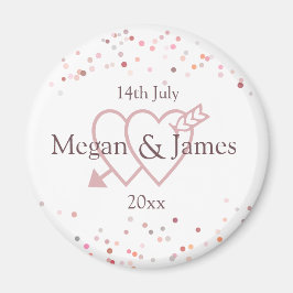 Rosa Confetti Circles Magnet