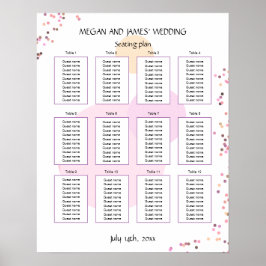 Rosa Confetti Circles Poster