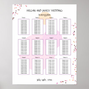 Rosa Confetti Circles Poster