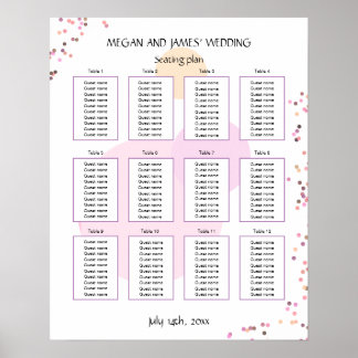 Rosa Confetti Circles Poster