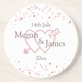 Rosa Confetti Circles Underlägg