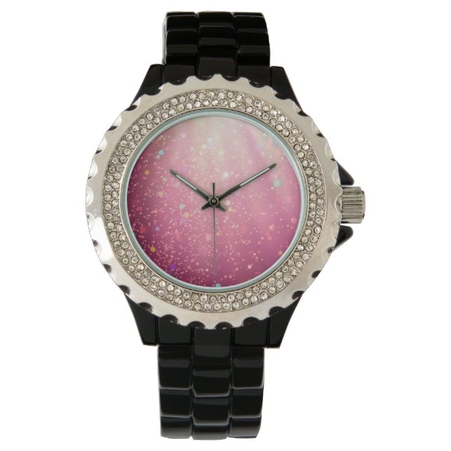 Rosa Confetti Etheral Wrist Armbandsur (Framsida)