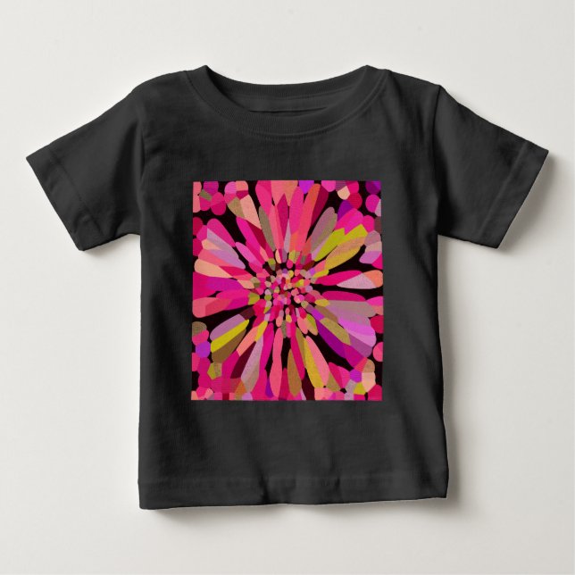 Rosa Confetti Flower T Shirt (Framsida)