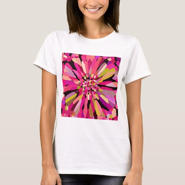 Rosa Confetti Flower T-shirt (Framsida)