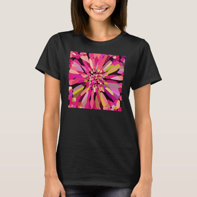 Rosa Confetti Flower T Shirt (Framsida)