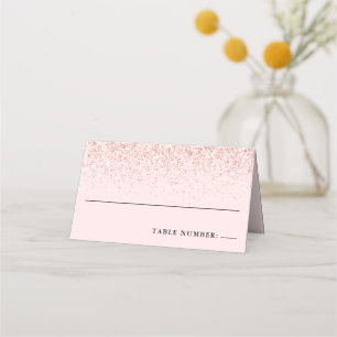  Rosa Confetti Glitter Personlig Ställe Placeringskort