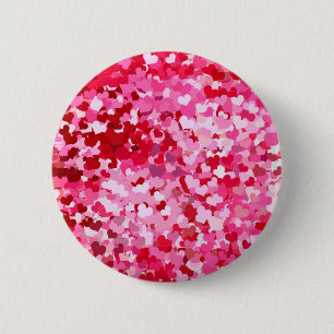 Rosa Confetti Hearts Knapp
