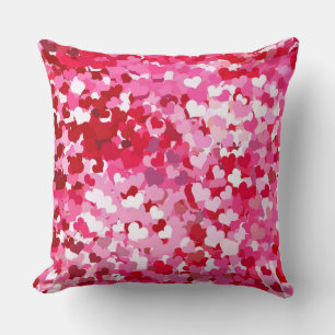 Rosa Confetti Hearts Kudde