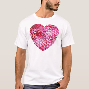 Rosa Confetti Hearts T Shirt