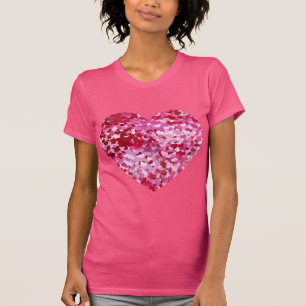 Rosa Confetti Hearts T Shirt