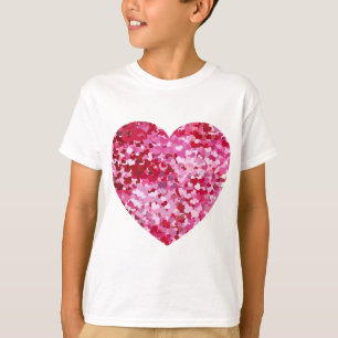 Rosa Confetti Hearts T-shirt