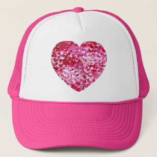 Rosa Confetti Hearts Truckerkeps