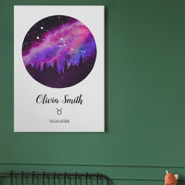 Rosa Constellation Taurus Horoscope Sign Gift Poster (Skapare uppladdad)
