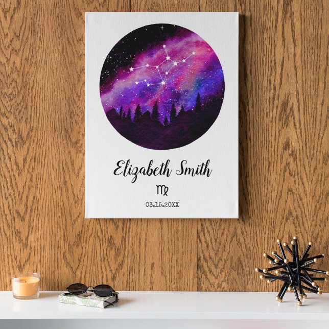 Rosa Constellation Våg Horoscope Sign Gift Poster (Skapare uppladdad)