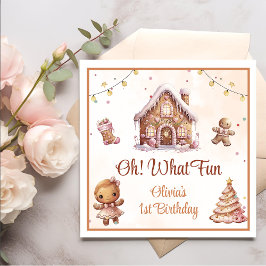 Rosa Cookie-Födelsedagsfest Pappersservett