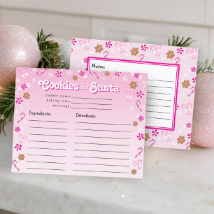 Rosa Cookies for Santa Candy cane Recipe Card