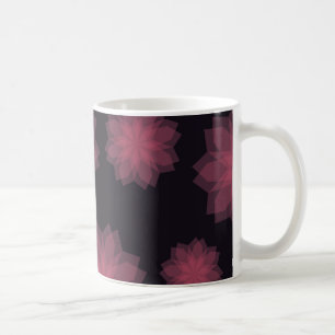 Rosa, cool, trendig, modern blomabstraktion kaffemugg